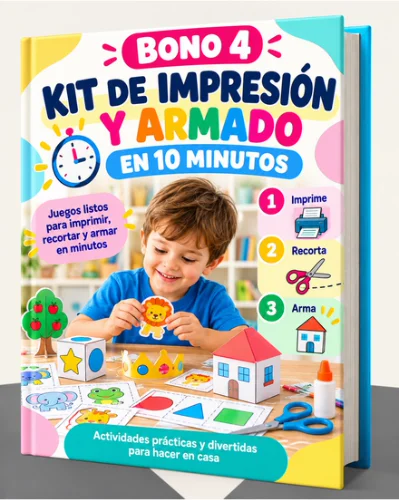 Mockup del bono 4: Kit de Impresión y Armado en 10 Minutos